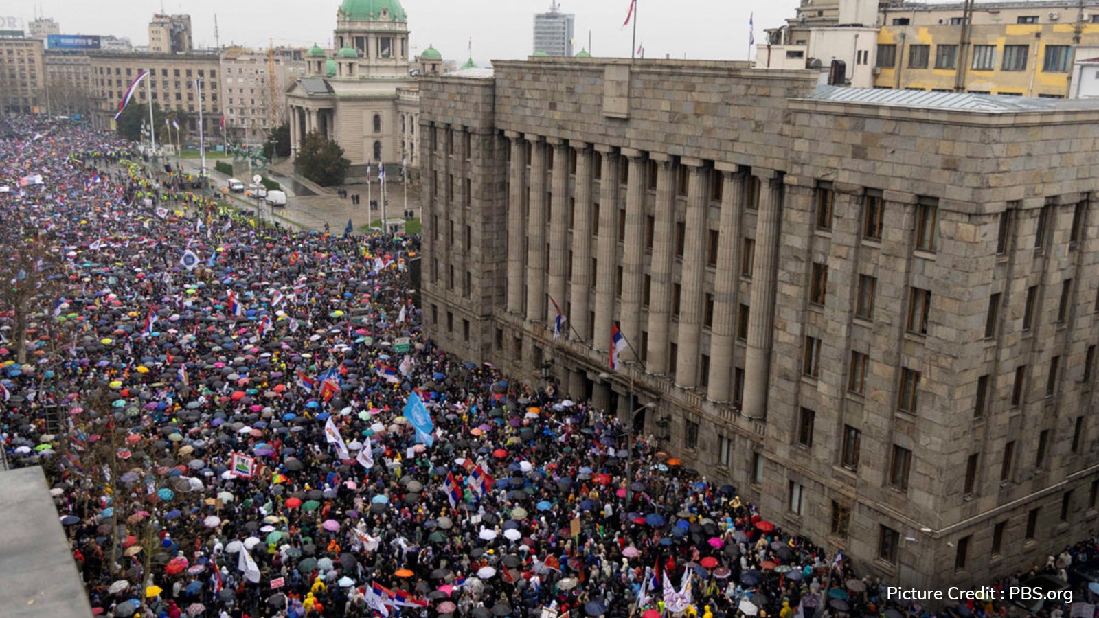 Protests and Road Blockades in Belgrade, Serbia