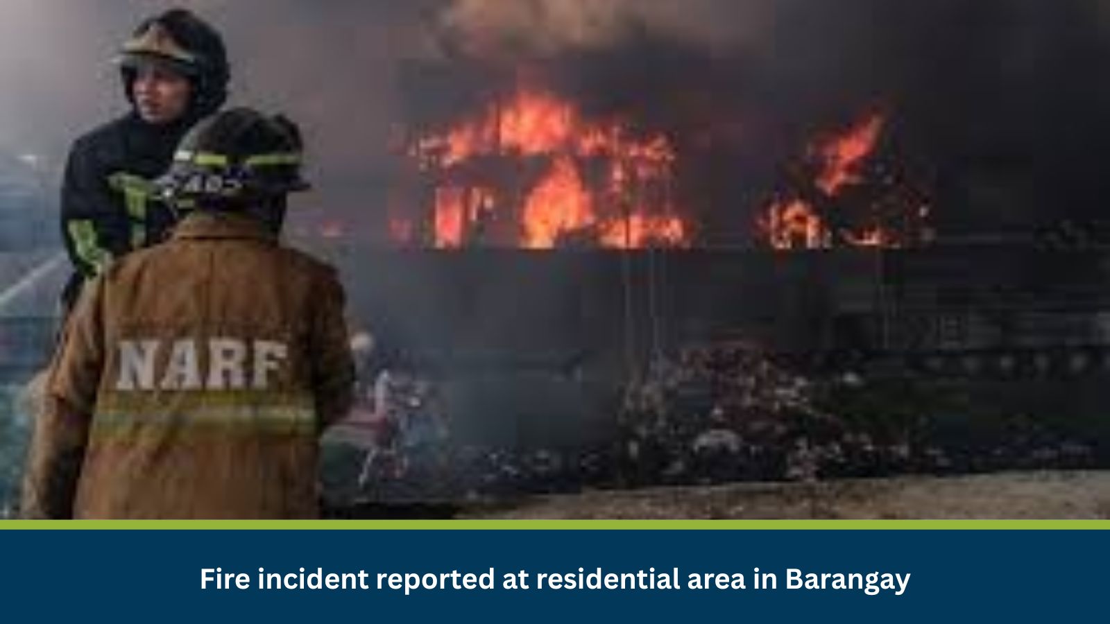 Fire incident reported at residential area in Barangay
