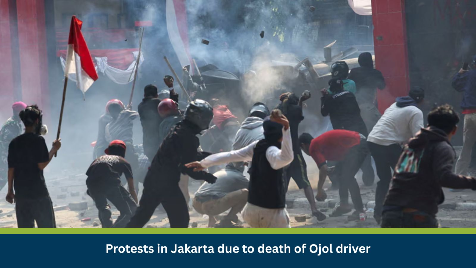 Protests in Jakarta due to death of Ojol driver
