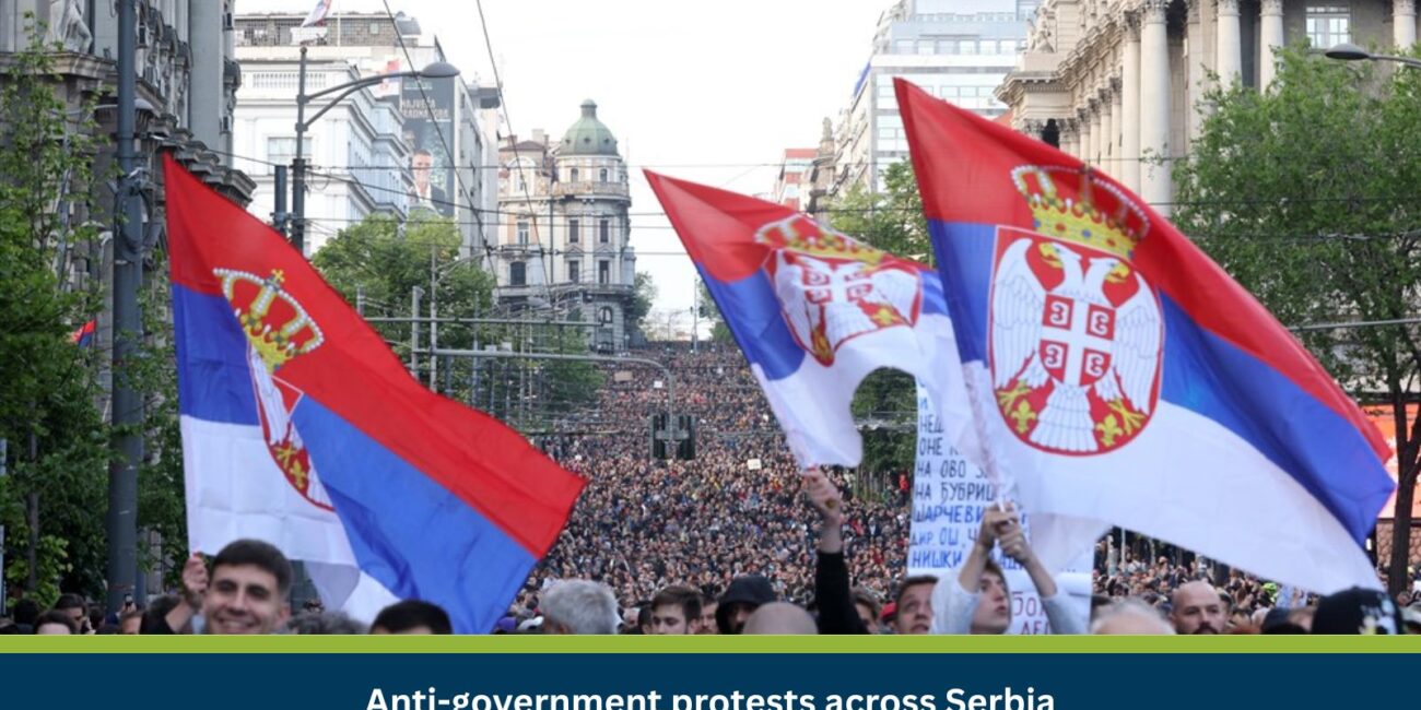 Anti-government protests across Serbia