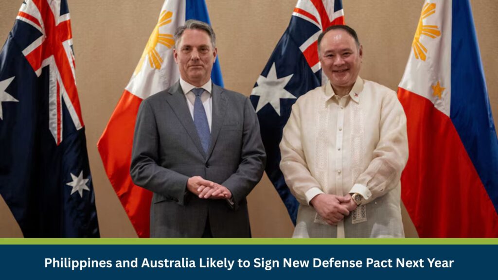 Philippines and Australia Likely to Sign New Defense Pact Next Year