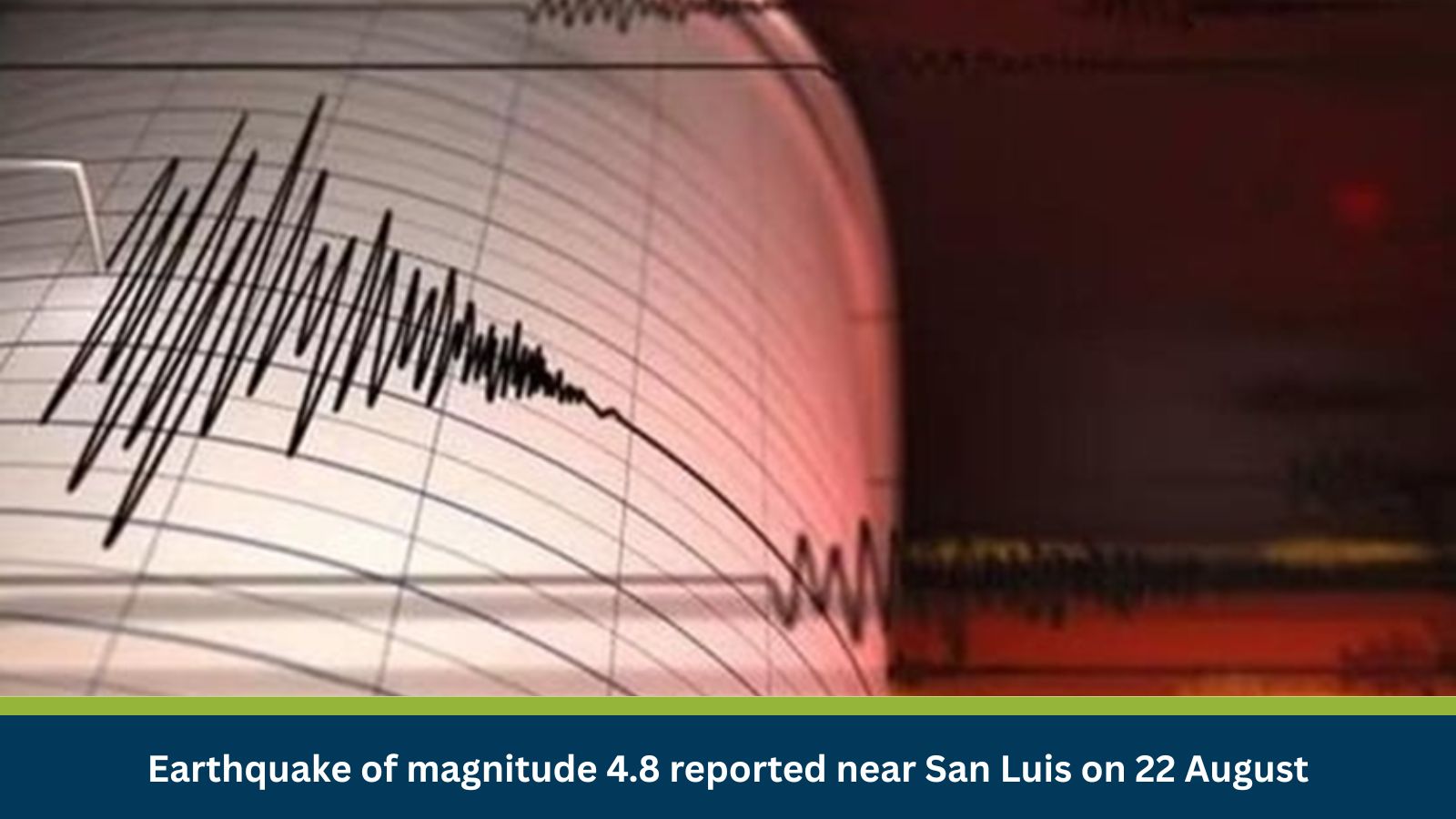 Earthquake of magnitude 4.8 reported near San Luis on 22 August