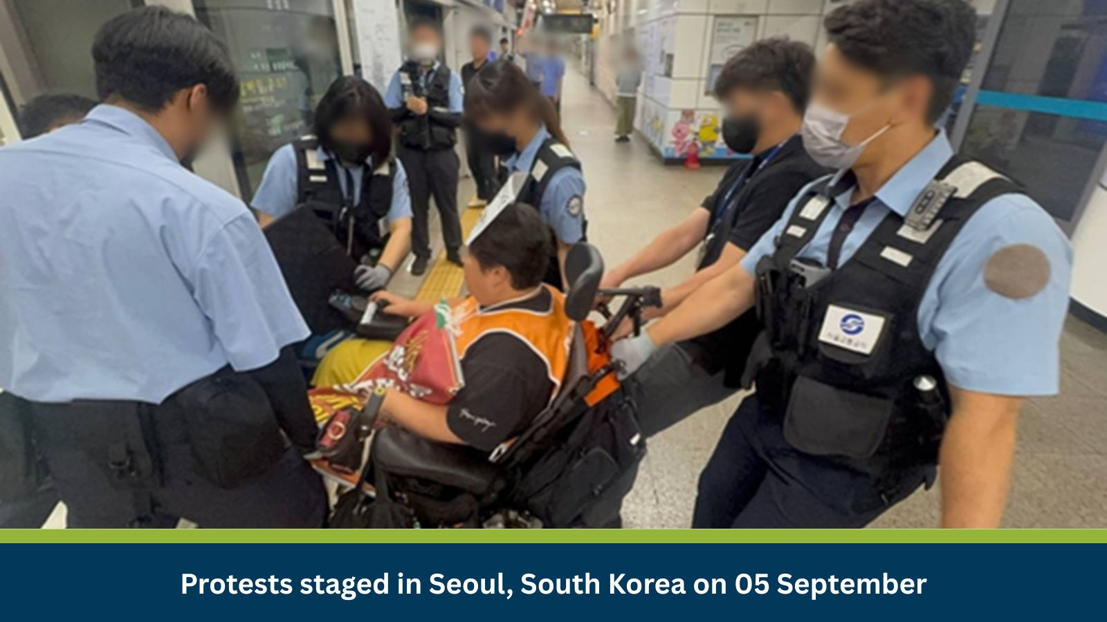 Protests staged in Seoul, South Korea on 05 September