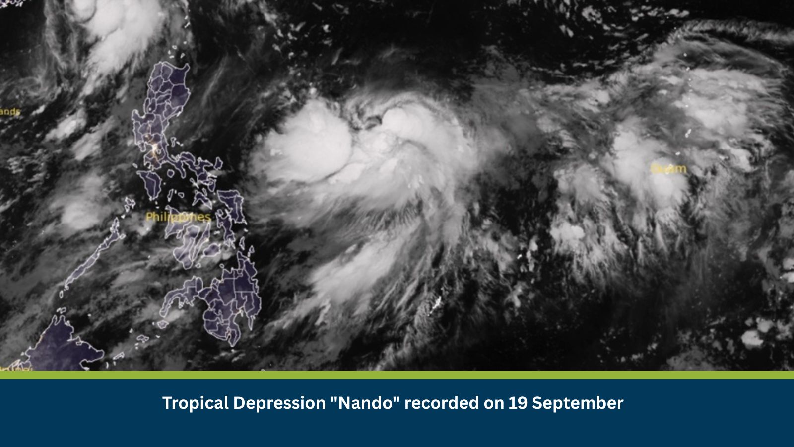 Tropical Depression "Nando" recorded on 19 September