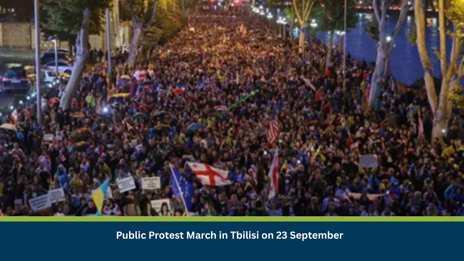 Public Protest March in Tbilisi on 23 September
