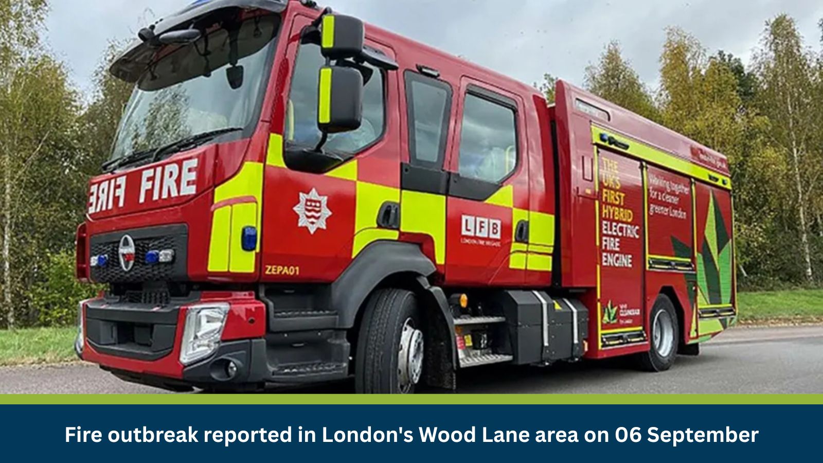 Fire outbreak reported in London's Wood Lane area on 06 September