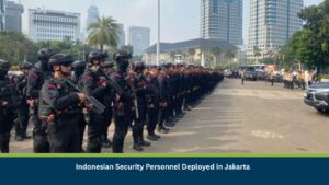 Indonesian Security Personnel Deployed in Jakarta