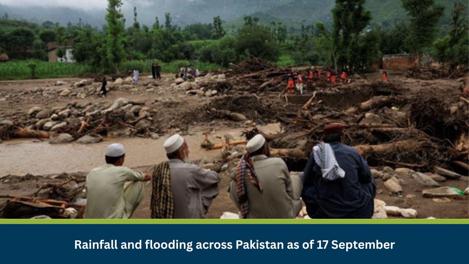 Rainfall and flooding across Pakistan as of 17 September