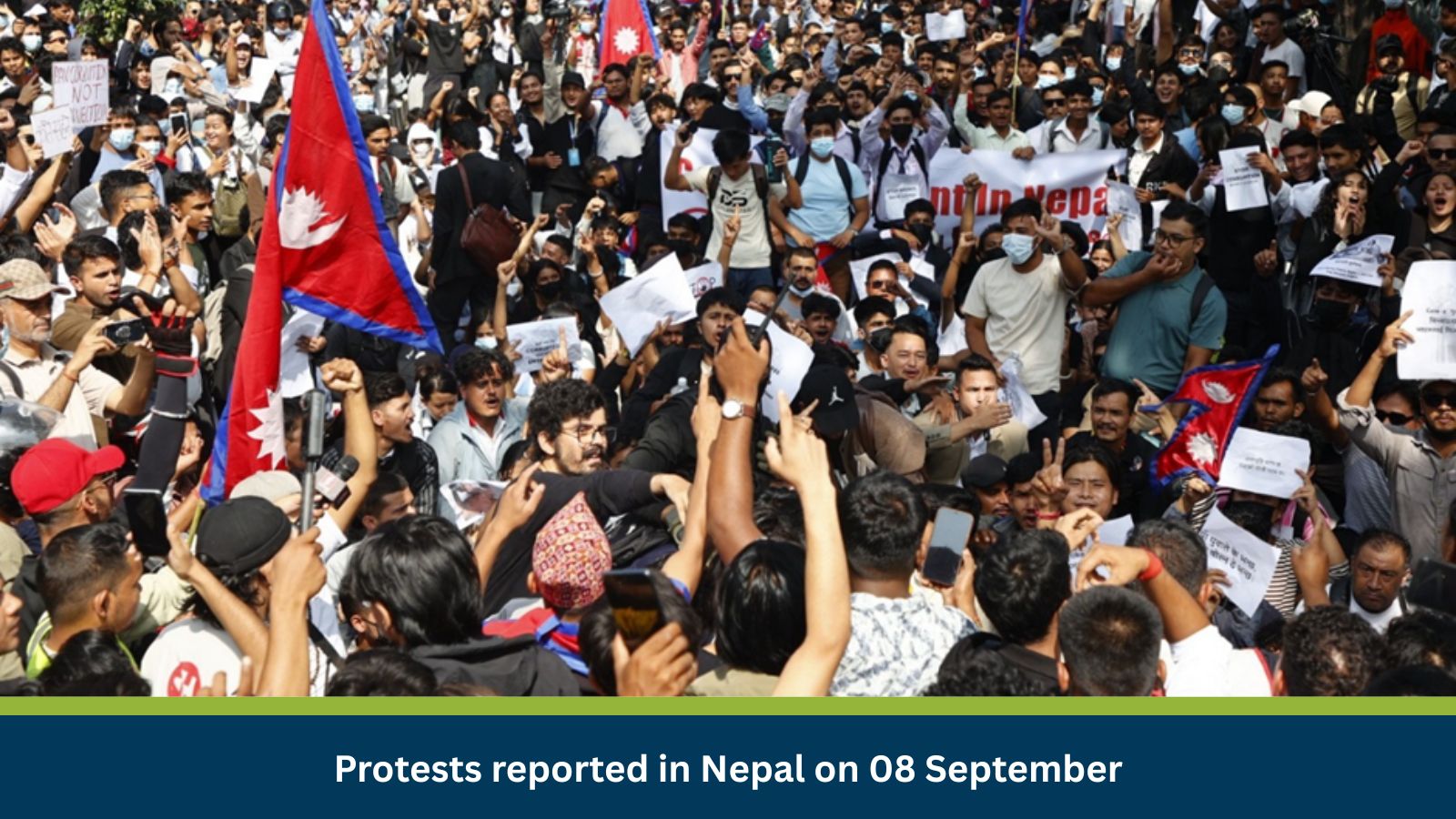 Protests reported in Nepal on 08 September
