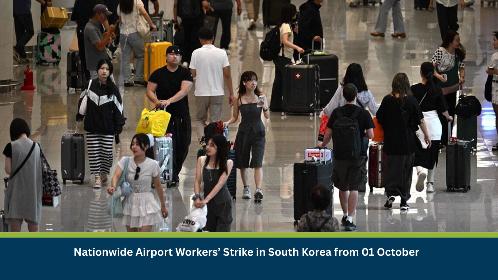 Nationwide Airport Workers’ Strike in South Korea from 01 October