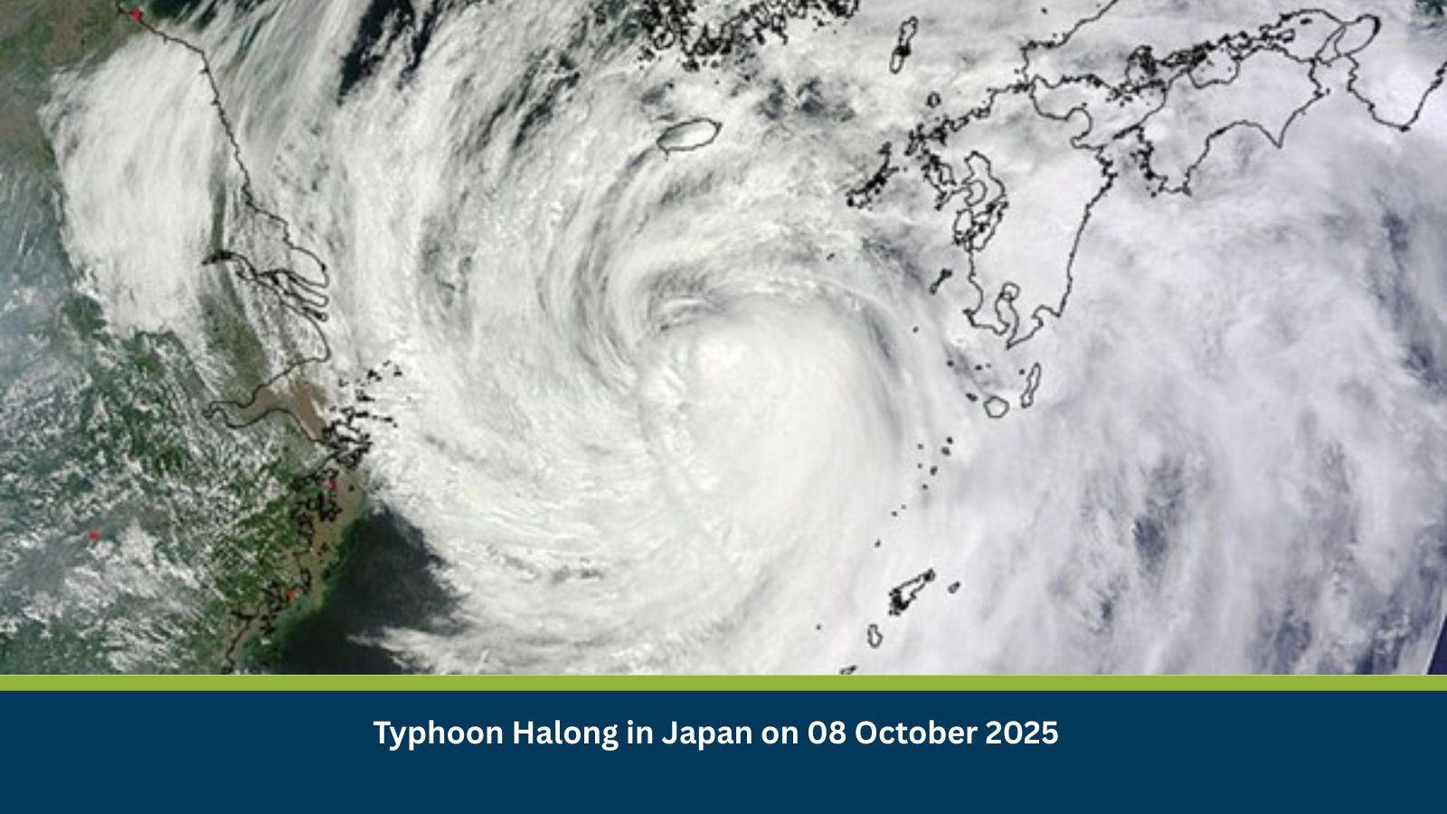 Typhoon Halong in Japan on 08 October 2025