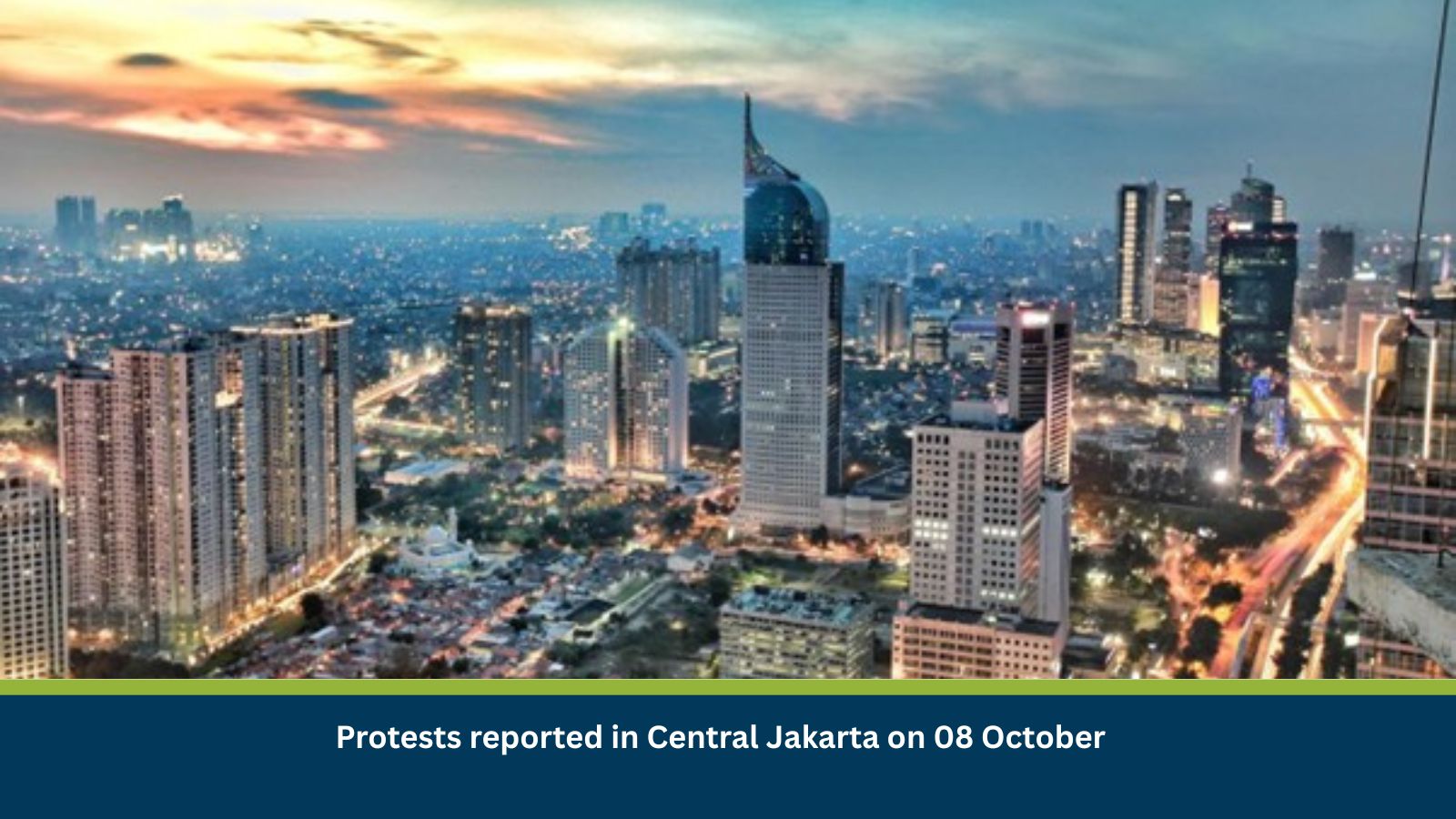 Protests reported in Central Jakarta on 08 October