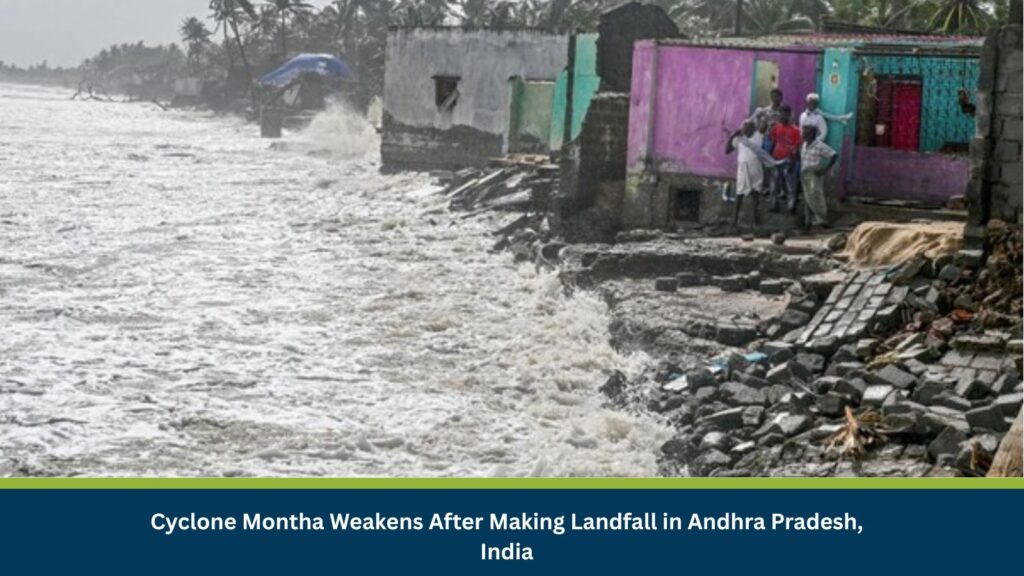 Cyclone Montha Weakens After Making Landfall in Andhra Pradesh, India