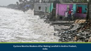 Cyclone Montha Weakens After Making Landfall in Andhra Pradesh, India