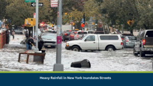 Heavy Rainfall in New York Inundates Streets