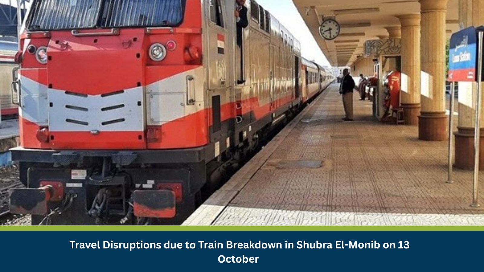 Travel Disruptions due to Train Breakdown in Shubra El-Monib on 13 October