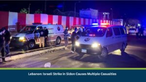 Lebanon: Israeli Strike in Sidon Causes Multiple Casualties