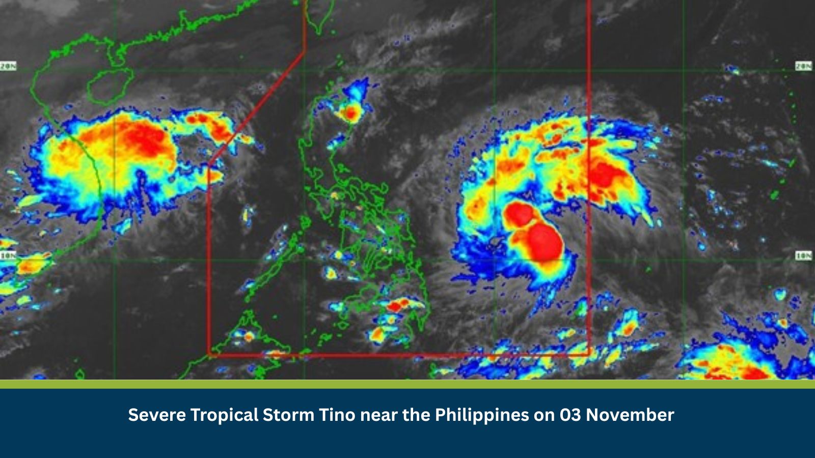 Severe Tropical Storm Tino near the Philippines on 03 November