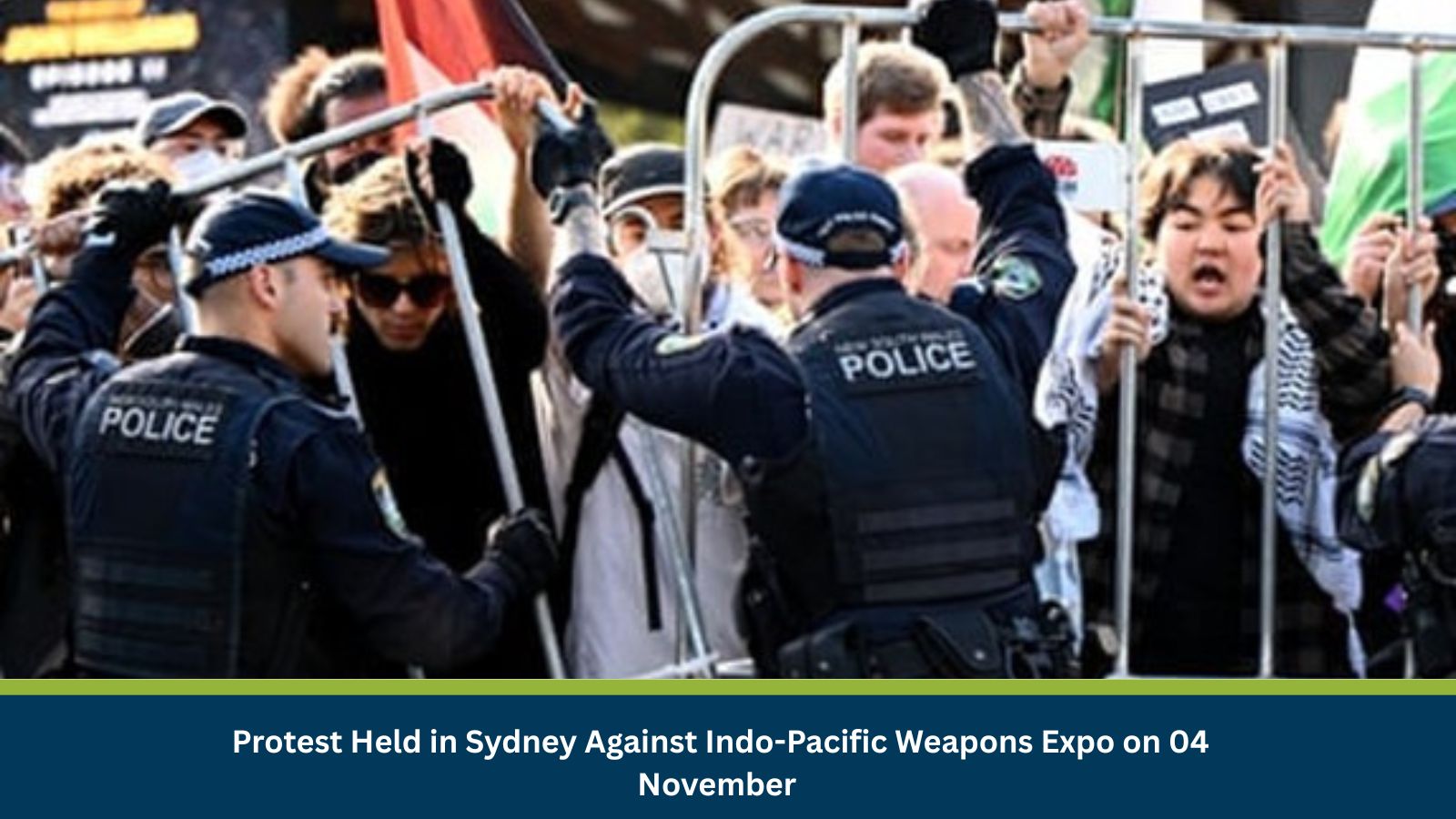 Protest Held in Sydney Against Indo-Pacific Weapons Expo on 04 November