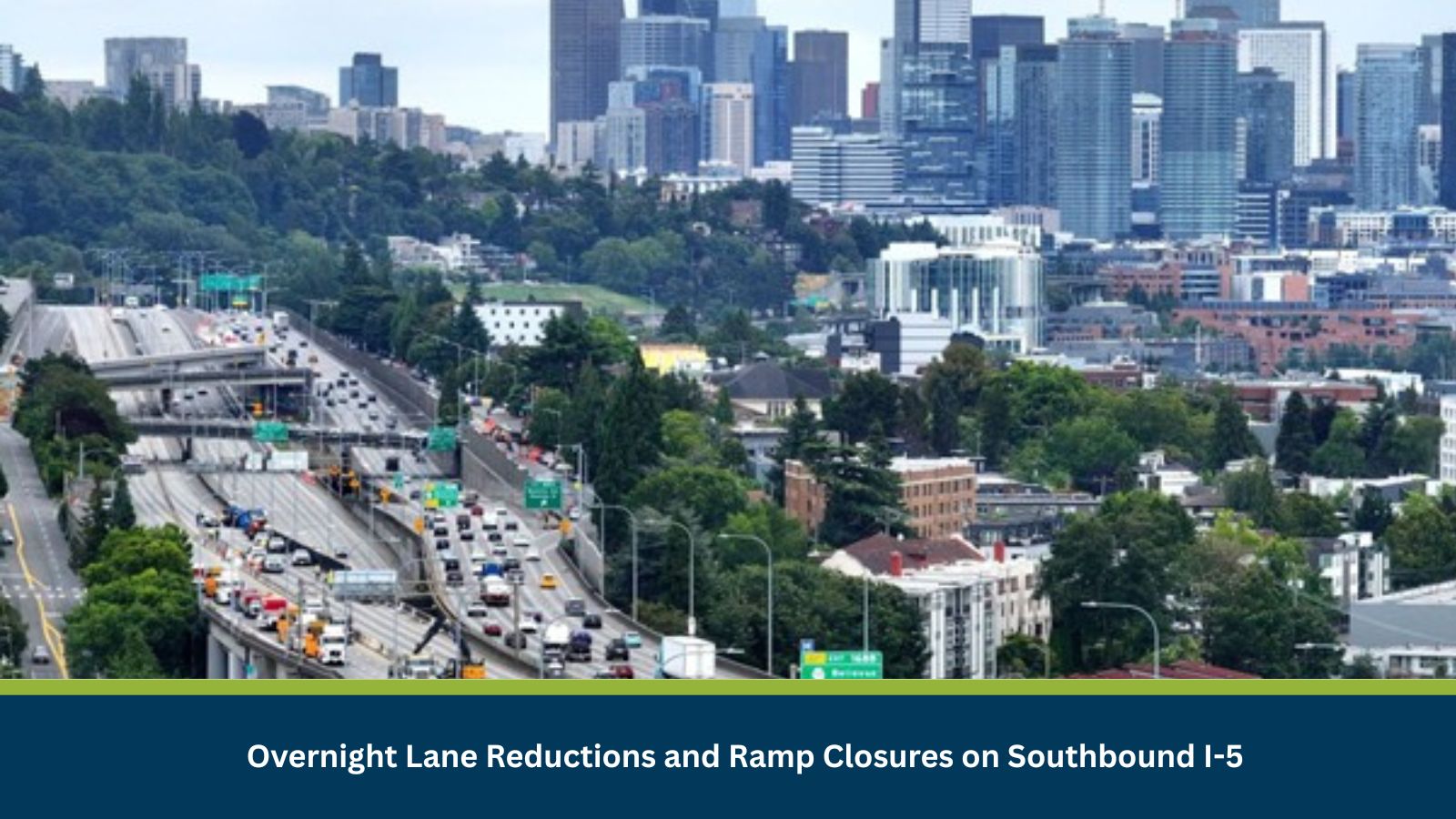 Overnight Lane Reductions and Ramp Closures on Southbound I-5