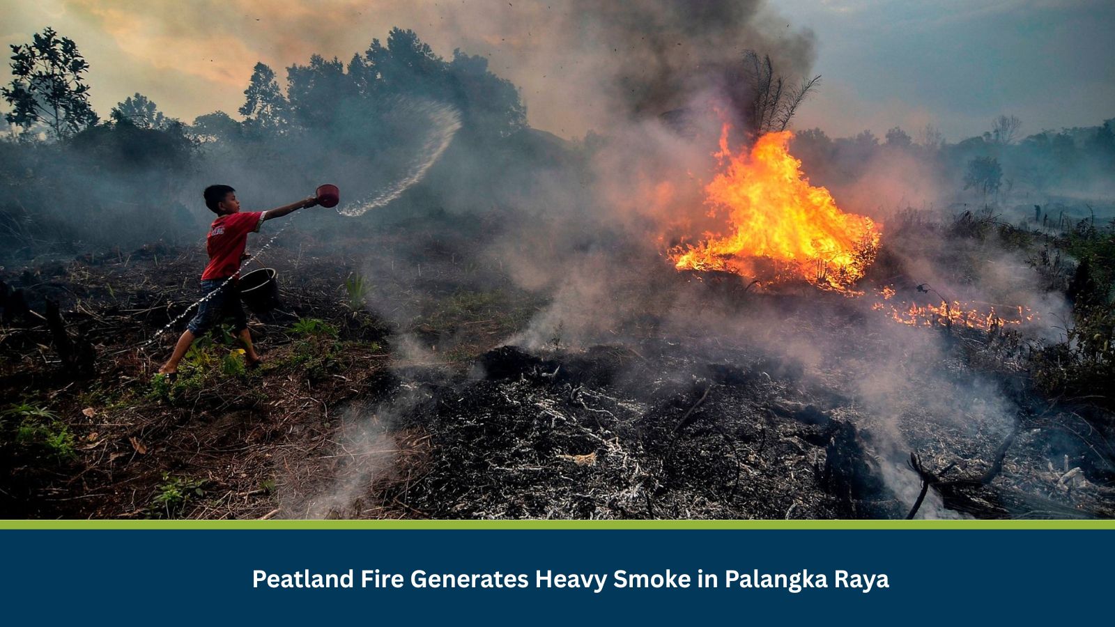 Peatland Fire Generates Heavy Smoke in Palangka Raya