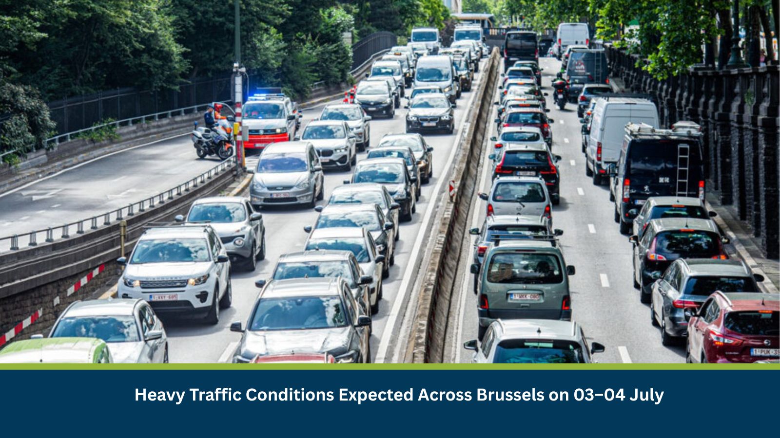 Heavy Traffic Conditions Expected Across Brussels on 03–04 July