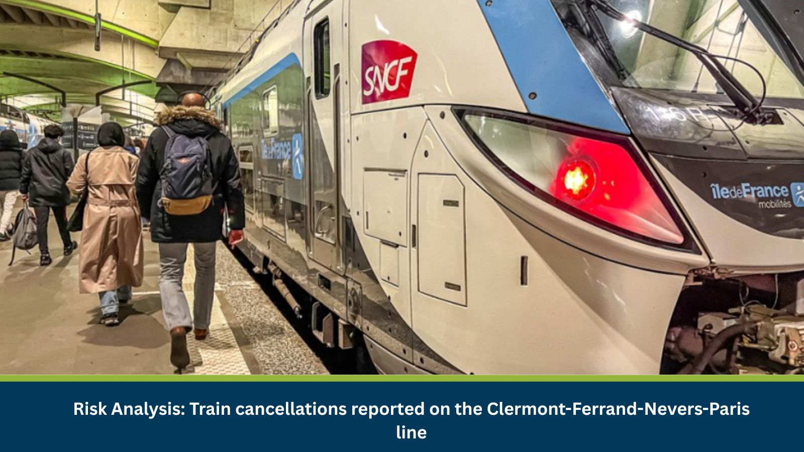 Train cancellations reported on the Clermont-Ferrand-Nevers-Paris line
