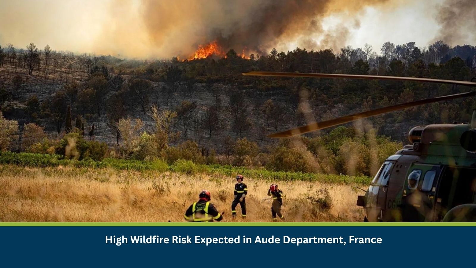 High Wildfire Risk Expected in Aude Department, France