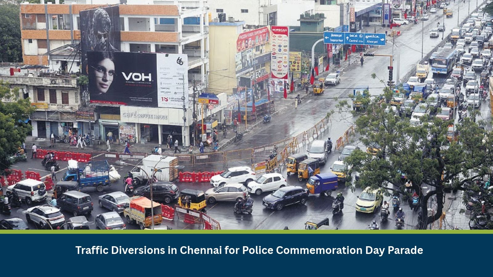 Traffic Diversions in Chennai for Police Commemoration Day Parade